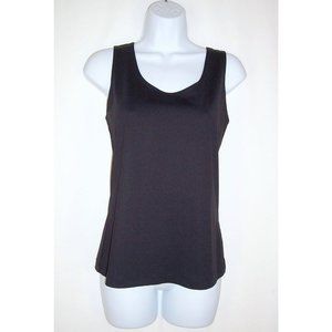 Chico's Tank Top 1 S Black Sleeveless Shell Nylon Spandex Stretch
